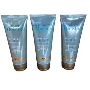 OGX Quenched Sea Mineral Moisture Surge Deep Treatment Hair 6.7oz (LOT OF 3) NEW